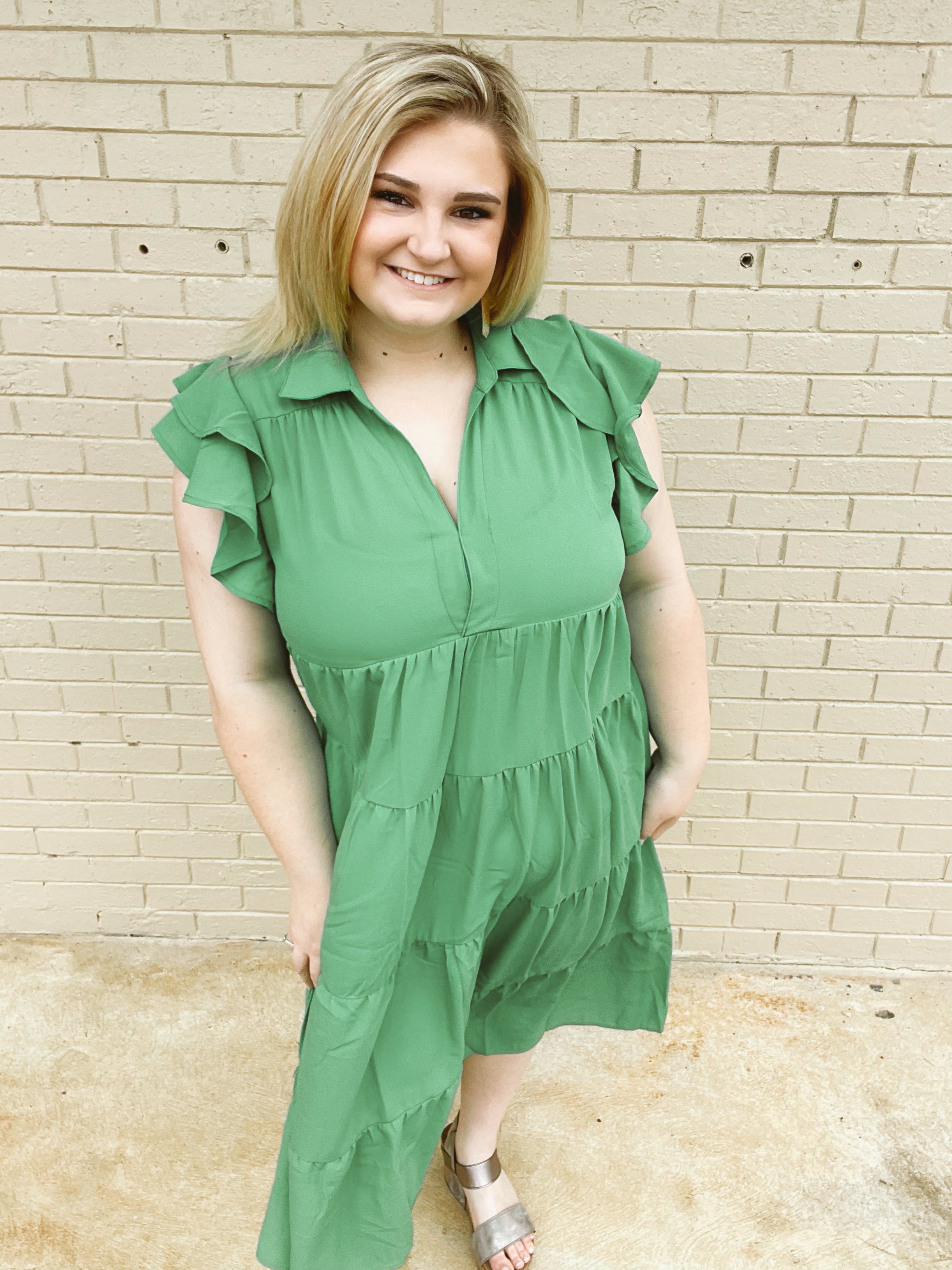 Umgee green outlet dress